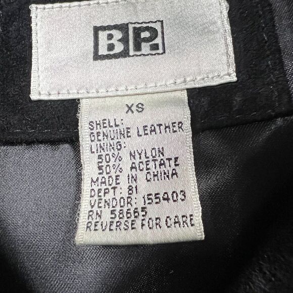 bp Black Suede Button-Front Blazer Jacket - Picture 10 of 12